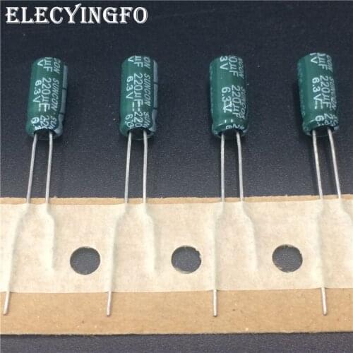 10pcs 220uF 6.3V220uf SUNCON(SANYO) CZ Series 5x11mm 6.3V220uF Aluminum Electrolytic capacitor