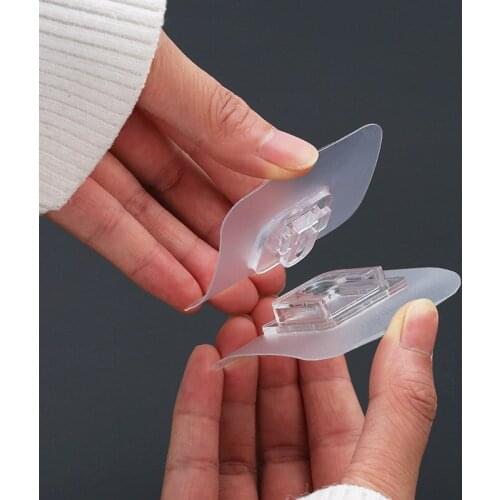 Double-Sided Wall Hooks Adhesive Hanger Strong Transparent Hooks Suction Cup Sucker Wall Storage Holder For Bathroom Kitchen