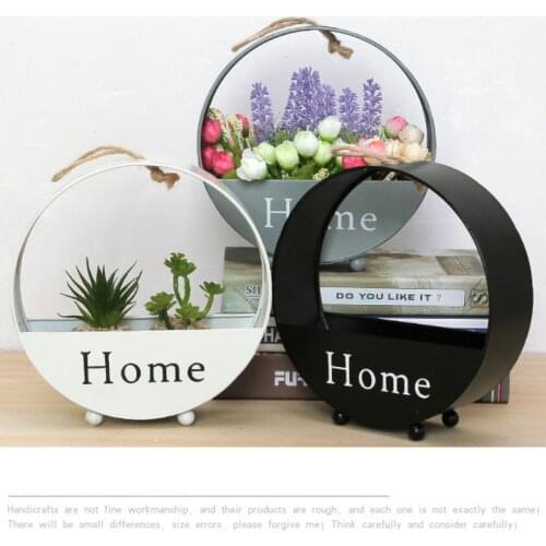 European Wall Hanging Flower Basket Boxed Living Room Party Wedding Office Decorative Flower Pot Racks For Home Desk Table Decor