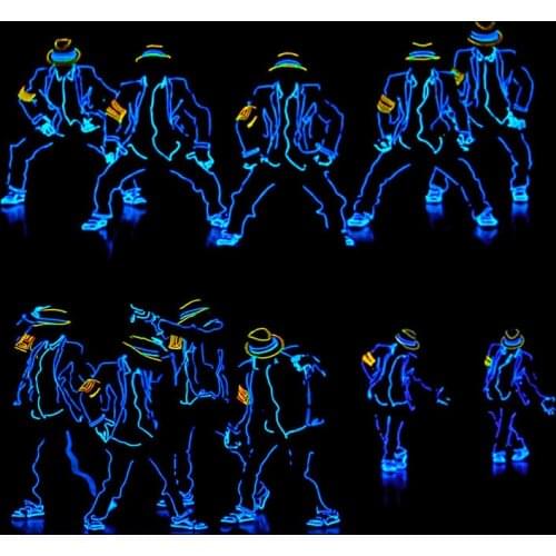 LED luminous dance costume stage Mida show Fluorescent dance light clothes performance clothing