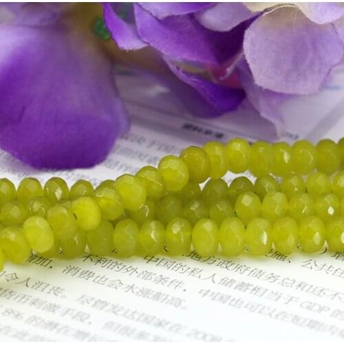 4X6mm Faceted green chalcedony abacus shaped loose beads 15" 2pc/lot Charming DIY fit women jewelry making gift
