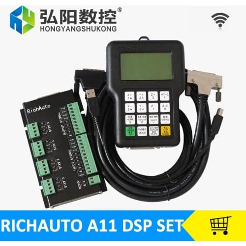 Hycnc Richauto Original Dsp A11e 3 Axis Controller A11s Remote For Cnc Router Factory Selling Good Price