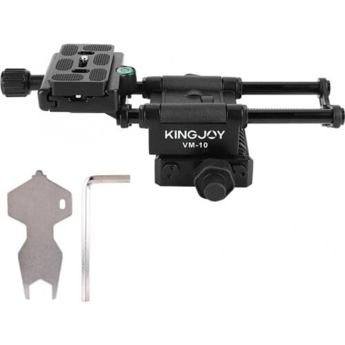 Kingjoy VM-10 Macro Camera Slider DSLR Adjusting Rail Focusing Head Adadpter Holder monopod camera adapter tripode para movil