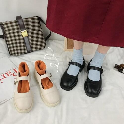 2020 single shoes non-slip matching lace classic wild fresh sweet beauty shoes spring new female fashion belt elegant U25-12