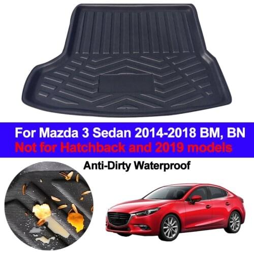 For Mazda 3 Sedan For Mazda3 2014 2015 2016 2017 2018 Car Rear Trunk Mat Cargo Tray Boot Liner Carpet Protector Floor Pad Mats