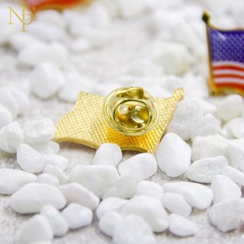 NICROLANDEE Creative American Flag Metal Badge US National Day Decoration Home New Party DIY