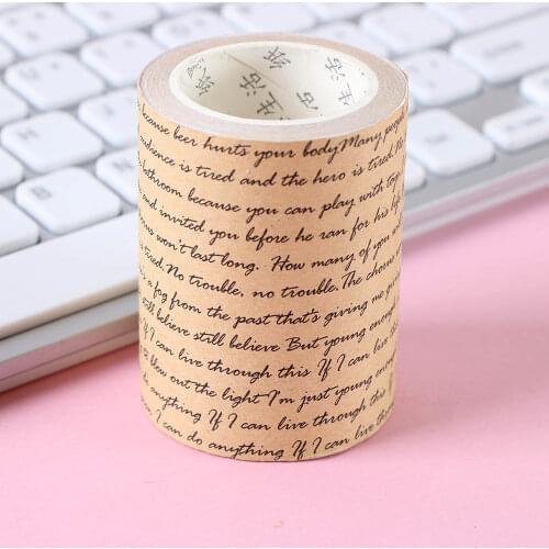 6cm Wide Kraft Paper Grid Washi Tape Adhesive Tape Diy Scrapbooking Sticker Label Masking Tape