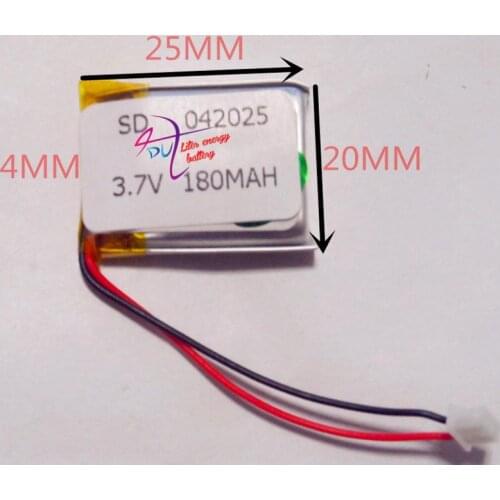 Best battery brand 042025P 402025P MP3/4/5 battery 3.7V 180mAh polymer battery Bluetooth Battery