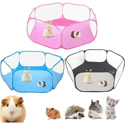 Pet Playpen Portable fashion Open Indoor / Outdoor Small Animal Cage Game Playground Fence for Hamster Chinchillas Guinea- PigsF