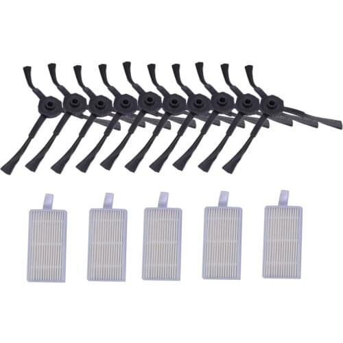 Vacuum Cleaner Accessories Kit For Panda X500,Gutrend Joy90/Fun 110, Ecovacs Cr120/Cen540 Hepa Filter X 5Pcs + Side Brush X 10