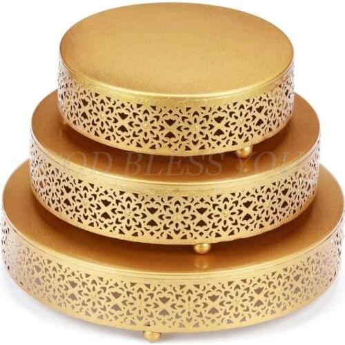 Wedding Cake Stand Decoration Party Mirror Tray Dessert Electroplate Gold Cupc ake Table Home Display Tools Drop Shipping
