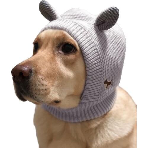 Legendog Solid Color Pet Hats Warm Creative Knitted Windproof Cute Ear Dog Hat Puppy Hat For Winter Pet Supplies