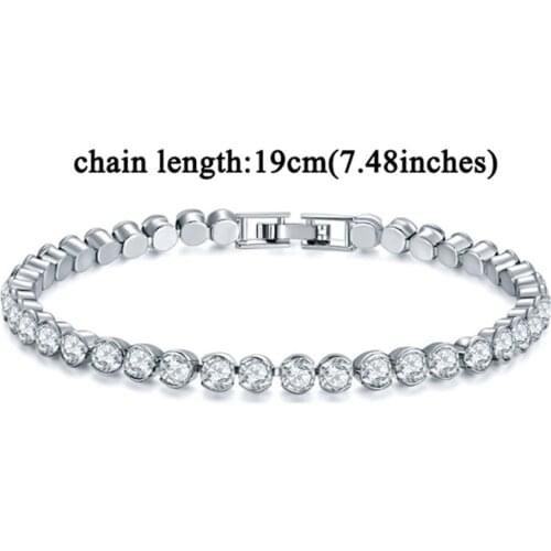 Cubic Zirconia Tennis Bracelet & Bangles For Women Crystal Charm Bracelet Christmas Gifts Fashion Lady Jewelry Pulseras Mujer