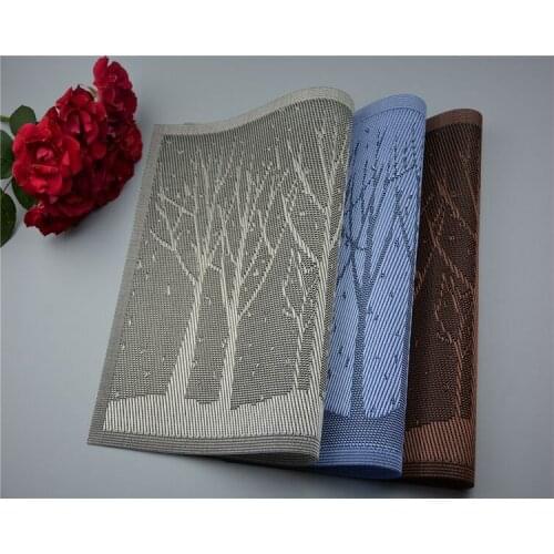 30*45cm Home Table Decoration Accessories Heat-Resistent Tableware PVC Placemat Kitchen Dinning Bowl Plate Waterproof Pad Mat