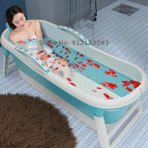 Bath Bucket Adult Folding Bathtub Household Bath Bucket Thickened Basin Adult Bath Bucket Bath Artifact Whole Body Bath Bucket