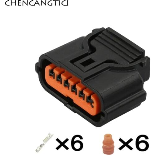 2 Sets 6 Pin Way Automotive PDC Connector Reverse Radar Sensor Socket Female Plug For Hyundai Kia Move Line Eight Yue Lang Ruina