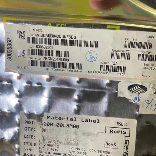 1PCS/LOT BCM33843DUKFSBG BGA LILLARD store only sells 100% original products