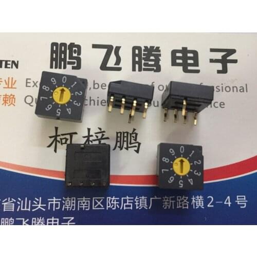 1PCS Japan COPAL SC-2010W 0-9/10-bit rotary dial coding switch 3: 3-pin straight plug 6-pin positive code