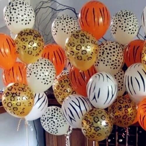 10pcs Birthday Animal Latex Balloons Tiger Zebra Dog Safari Party Jungle Party ballons Birthday Party Decor Kids birthday Globos