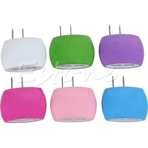 2.1A 2 Port USB Portable Home Travel Wall Charger US Plug AC Power Adapter M5TE
