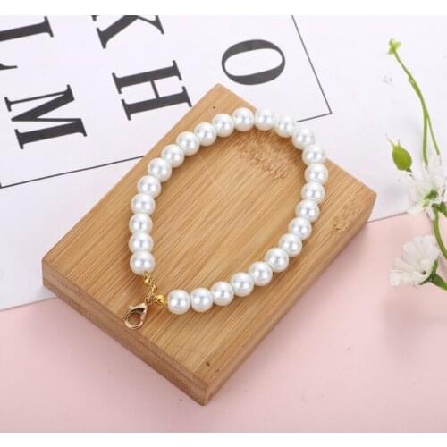 5Pcs Faux Pearl Wristlet Chain Strap for Wallet White Pearls Wristlet Lanyard Keychain Hand Straps Kit For Purse Keys R7RF