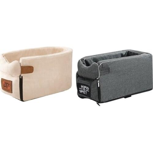 Car Control Console Pet Nest Portable Car Armrest Dog Cat Booster Highly Elastic PP Cotton Dog Mat Travel Bed