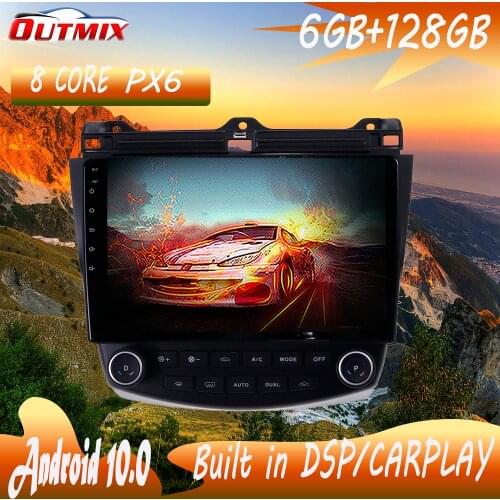 Android10.0 Car DVD Player GPS Navigation For Honda Accord 2003 -2007 Car Multimedia Radio player Head Unit Stereo Recorder dsp