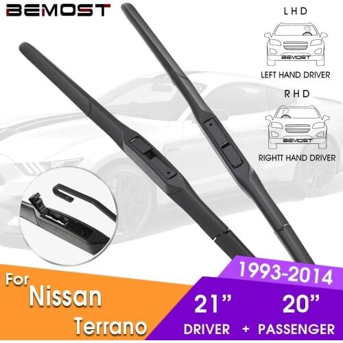 Bemost Car Wiper Blade Front Window Windshield Wipers Blade For Nissan Terrano 1993-2014 LHD / RHD 21" + 20" Car Accessories