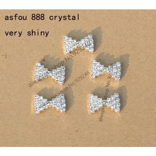 Butterflytie strass cute shiny clear crystal rhinestone metal button for coat hat wedding dress costume sewing decoration