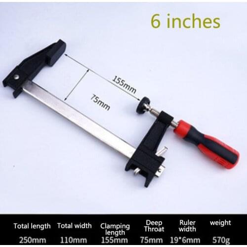 6/12 inch F-shaped Woodworking Clamp DIY Home Handheld Tools Splint Light Fixing Clip Hardware Quick Clamps