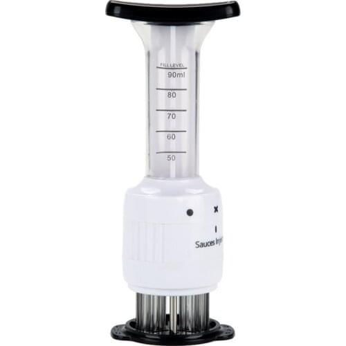 2020 stainless steel meat marinade injector barbecue seasoning injector meat tenderizer kitchen gadgets barbecue cooking tools