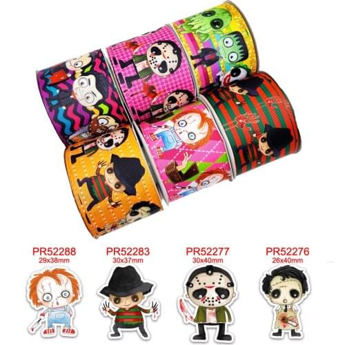 Cartoon characters printed grosgrain ribbon 43610