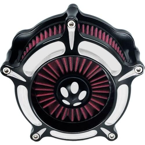 Motorcycle CNC Red Air Cleaner Air Filter For Harley Sportster XL883 1200 Dyna Street Bob Super Glide Softail Touring Road king