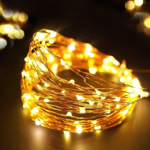 Copper Wire 5-10M Fairy LED Kitchen Lamp Cabinet Light Wardrobe Closet Furniture Bedroom lighting for Halloween Christmas Decor