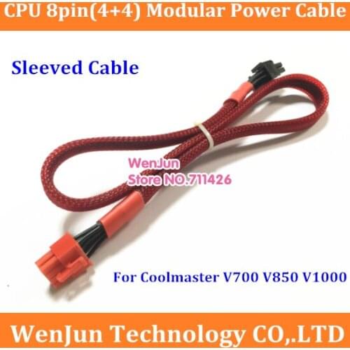 Sleeved Cable CPU Modular 8Pin to 8(4+4)-Pin Motherboard Power Supply Cable for Coolermaster V850 V700 V1000