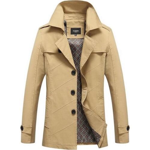 Men Casual Outwear Jacket jaquetas de couro Hommes Plus size 4XL Army military Slim long windbreaker Overcoat Mens trench coat