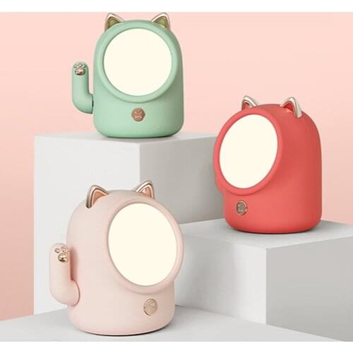 Stepless Dimming Table Lamp Cartoon Desktop Nightlight USB Rechargeable Decorative Night Lamp Bedroom Bedside Desk Lamps