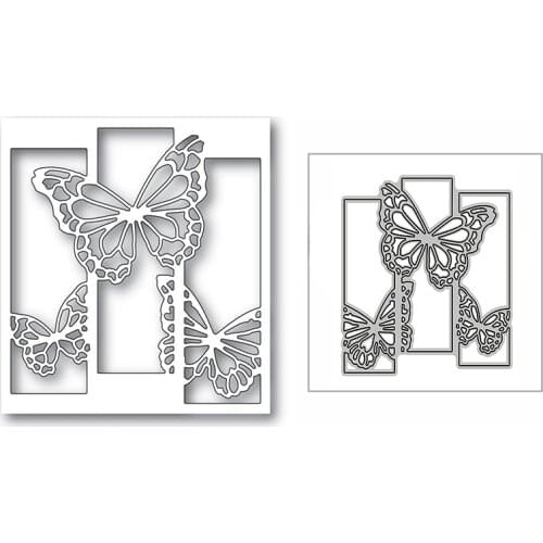 New Trio Butterfly Border Frame 2020 Metal Cutting Dies for DIY Scrapbooking Decorative and Card Making Embossing Craft No Stamp