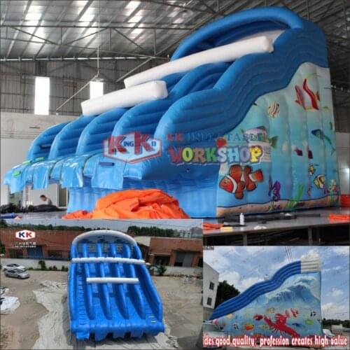 1m or 1.3m Frame Pool use commercial inflatable water slide