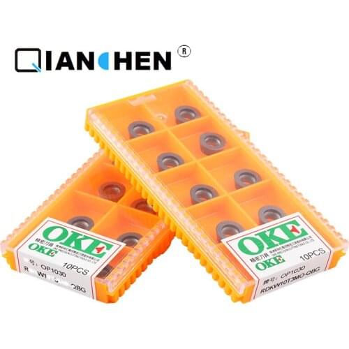 OKE 10pcs/lot High Precision High Performance High Strength CNC RDKW10T3MO-QBG OP1030 Industry Carbide Inserts Hard Alloy