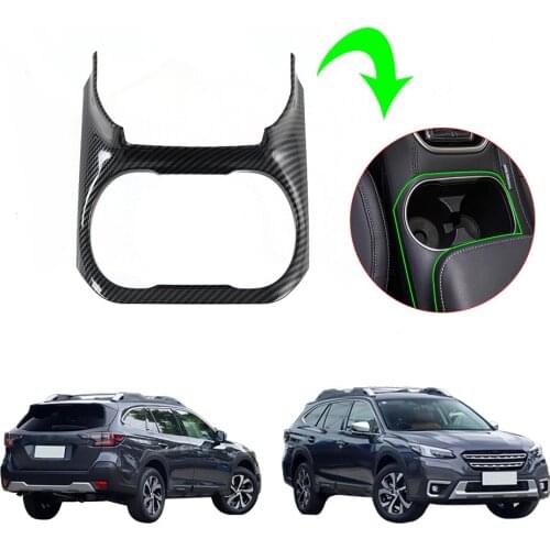 Front Water Cup Holder Trim Cover ABS Interior Accessories Cup Holder Cover Frame Trim For Subaru Outback 2021