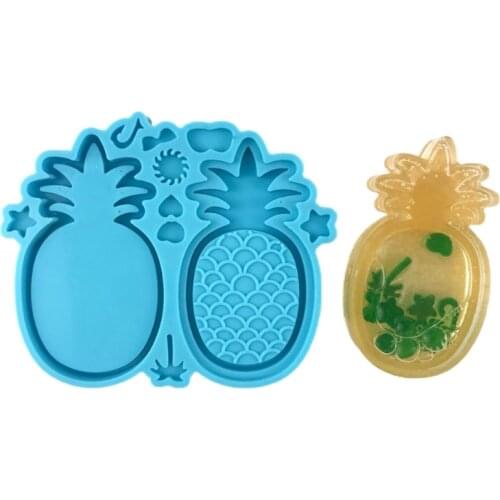 Quicksand Pineapple Epoxy Resin Mold Game Shaker Pendant Keychain Silicone Mould DIY Crafts Jewelry Casting Mold Making Tools