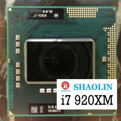 I7-920XM i7 920XM 2.0 GHz Quad-Core Eight-Thread CPU Processor 8M 55W Socket G1 / rPGA988A Original SHAOLIN Official Version