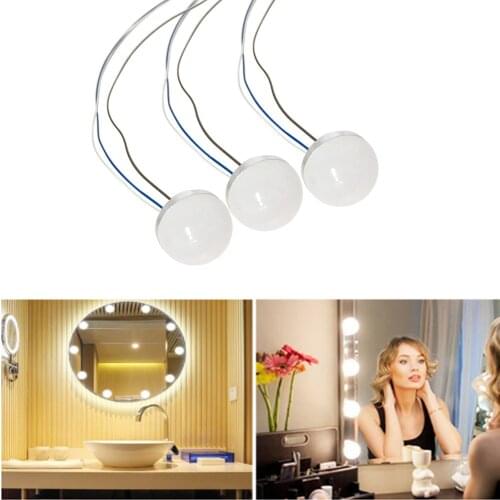 Factory Direct 3 color temperature adjustable 12V LED cosmetic makeup Mirror bulb Hollywood Mirror Vanity Light Mirror headlight