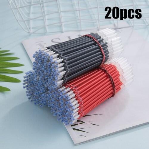 20pcs Gel Ink Pen 0.5mm Blue/Black /Red Ink Ballpoint Pen for Shool Office Writing Supplies Erasable Stationery