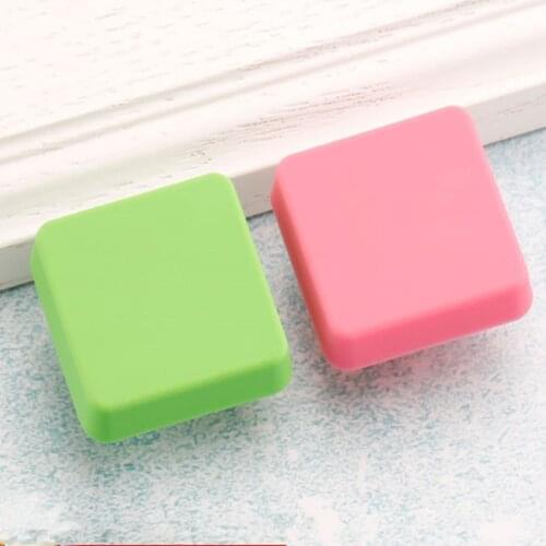 Free shipping pinks quare knob rubber Handle Matte yellow moon children furniture Pulls cupboard kids bedroom furniture handle