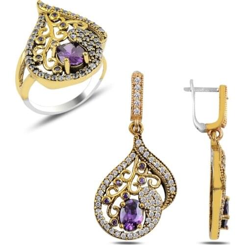 Silver 925 Sterling Zircon Cubic Zirconia Authentic Set