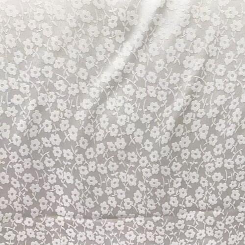 CISULI 100% SILK Jaquard Satin Floral Pattern Pure Soie Silk 19 momme 140cm Width