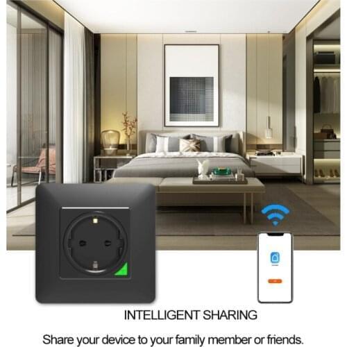 WiFi Smart Light EU Wall Switch Socket Push Button Smart Life Tuya Remote Control support Alexa Google Home Timer Function