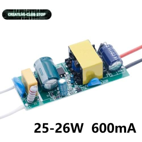 LED Driver 500mA 25W 30W 36w LED Power Supply 600mA AC90-265V Lighting Transformers For LED panel light and LED string lights